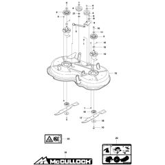 McCulloch M125-85FH - 967186901 - 2013-01 - 85cm Cutting Deck (2) Parts Diagram