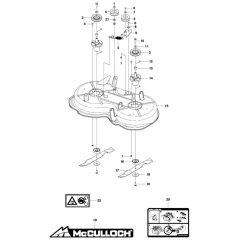 McCulloch M125-85FH - 967186901 - 2016-01 - 85cm Cutting Deck (1) Parts Diagram