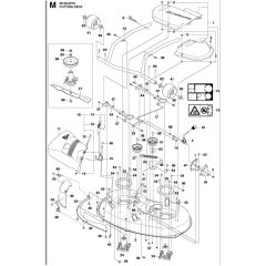 McCulloch M125-97FH - 966725601 - 2012 - Mower Deck - Cutting Deck Parts Diagram
