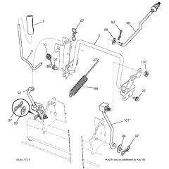 McCulloch M125-97TC - 96051006001 - 2013-01 - Mower Lift - Deck Lift Parts Diagram