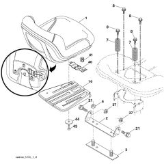 McCulloch M125-97TC - 96051006001 - 2013-01 - Seat Parts Diagram
