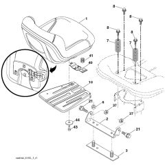 McCulloch M125-97TC - 96051006002 - 2013-07 - Seat Parts Diagram