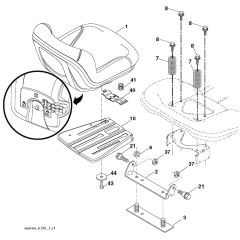 McCulloch M125-97TC - 96051006100 - 2012-11 - Seat Parts Diagram