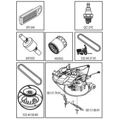 McCulloch M125-97TC - 96051006101 - 2013-01 - Frequently Used Parts Parts Diagram