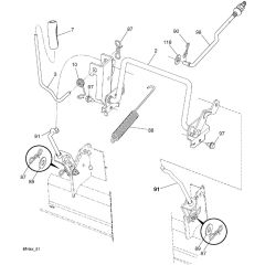 McCulloch M125-97TC - 96051014901 - 2018-07 - Mower Lift - Deck Lift Parts Diagram