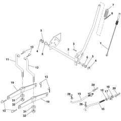 McCulloch M125B92RB - 96061010300 - 2009-09 - Mower Lift - Deck Lift Parts Diagram