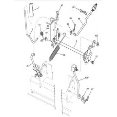 McCulloch M13597 - 96041009100 - 2010-03 - Mower Lift - Deck Lift Parts Diagram