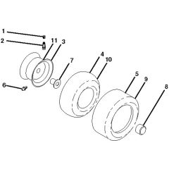 McCulloch M14538 - 96041023100 - 2011-05 - Wheels and Tyres Parts Diagram