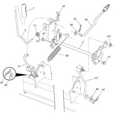 McCulloch M14538 - 96041023102 - 2012-06 - Mower Lift - Deck Lift Parts Diagram