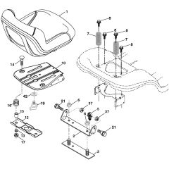 McCulloch M14538 - 96041023102 - 2012-06 - Seat Parts Diagram