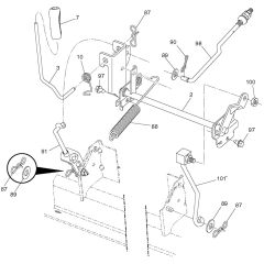 McCulloch M14538 - 96041023103 - 2013-06 - Mower Lift - Deck Lift Parts Diagram