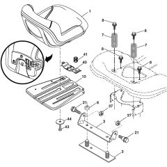 McCulloch M14538H - 96041031400 - 2012-07 - Seat Parts Diagram