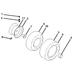 McCulloch M14538H - 96041031400 - 2012-07 - Wheels and Tyres Parts Diagram