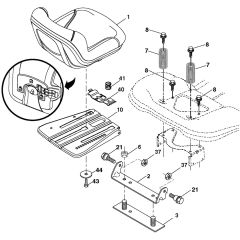 McCulloch M14597H - 96041021600 - 2010-09 - Seat Parts Diagram