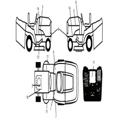 McCulloch M14597TC - 96051006301 - 2012-12 - Decals Parts Diagram