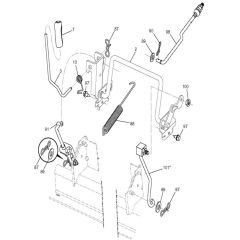 McCulloch M14597TC - 96051006301 - 2012-12 - Mower Lift - Deck Lift Parts Diagram