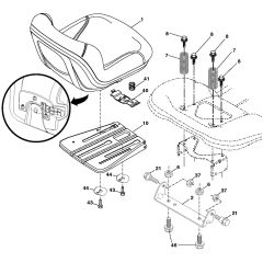 McCulloch M14597TC 96051006302 - 2013-07 - Seat Parts Diagram