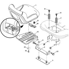 McCulloch M14597TC - 96051015000 - 2016-07 - Seat Parts Diagram