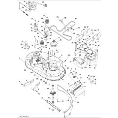McCulloch M145-97T - 96041037700 - 2014-06 - Mower Deck - Cutting Deck Parts Diagram