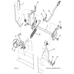 McCulloch M145-97T - 96041037700 - 2014-06 - Mower Lift Lever Parts Diagram