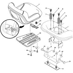 McCulloch M155107A - 96041027300 - 2011-09 - Seat Parts Diagram