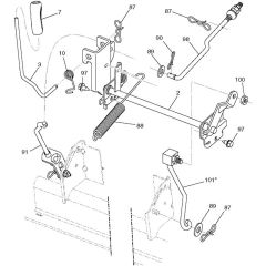 McCulloch M155107H - 96041000704 - 2010-11 - Mower Lift - Deck Lift Parts Diagram