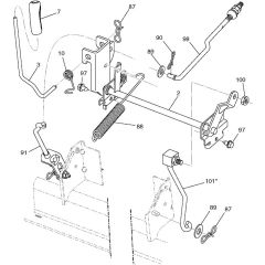 McCulloch M155107H - 96041000706 - 2011-08 - Mower Lift - Deck Lift Parts Diagram