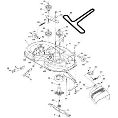 McCulloch M155107H - 96041001000 - 2007-08 - Mower Deck - Cutting Deck Parts Diagram