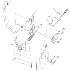 McCulloch M155107H - 96041001000 - 2007-08 - Mower Lift - Deck Lift Parts Diagram