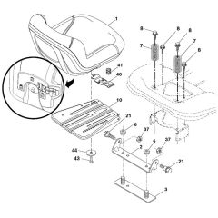 McCulloch M155107H - 96041001003 - 2010-03 - Seat Parts Diagram