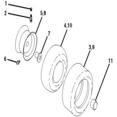 McCulloch M155107HRB - 96061010002 - 2008-08 - Wheels and Tyres Parts Diagram