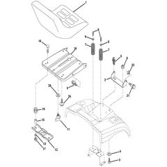 McCulloch M155107HRB - 96061010004 - 2010-03 - Seat Parts Diagram