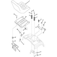 McCulloch M155107HRB - 96061010005 - 2010-07 - Seat Parts Diagram