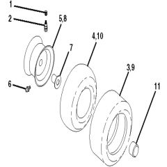 McCulloch M155107HRB - 96061010005 - 2010-07 - Wheels and Tyres Parts Diagram