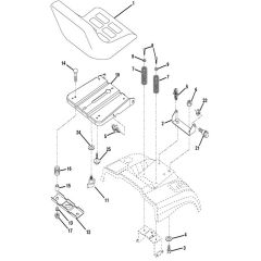 McCulloch M155107HRB - 96061010006 - 2010-01 - Seat Parts Diagram