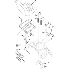 McCulloch M155107HRB - 96061012303 - 2008-08 - Seat Parts Diagram