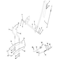 McCulloch M155107HRB - 96061012304 - 2010-03 - Mower Lift - Deck Lift Parts Diagram