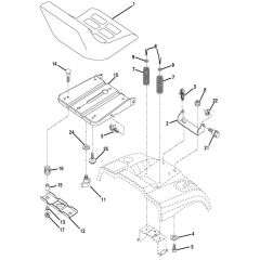 McCulloch M155107HRB - 96061012304 - 2010-03 - Seat Parts Diagram