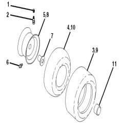 McCulloch M155107HRB - 96061012304 - 2010-03 - Wheels and Tyres Parts Diagram