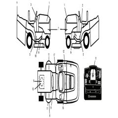 McCulloch M155107HRB - 96061031500 - 2010-09 - Decals Parts Diagram