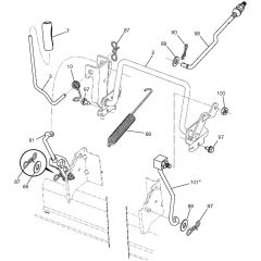 McCulloch M155-107TC - 96051006401 - 2012-12 - Mower Lift - Deck Lift Parts Diagram