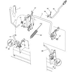 McCulloch M155-107TC - 96051006501 - 2013-01 - Mower Lift - Deck Lift Parts Diagram