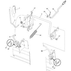 McCulloch M155-107TC - 96051009900 - 2013-06 - Mower Lift - Deck Lift Parts Diagram