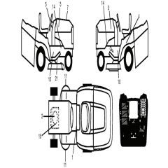 McCulloch M155-107TC - 96051015100 - 2016-07 - Decals Parts Diagram