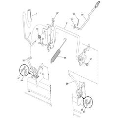 McCulloch M155-107TC - 96051015100 - 2016-07 - Mower Lift - Deck Lift Parts Diagram