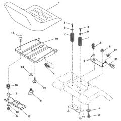 McCulloch M1638 - 96011021301 - 2007-11 - Seat Parts Diagram