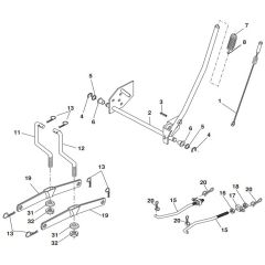 McCulloch M165107HRB - 96061032900 - 2010-09 - Mower Lift - Deck Lift Parts Diagram