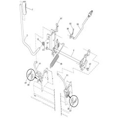 McCulloch M165-107T - 96041029400 - 2012-11 - Mower Lift Lever Parts Diagram