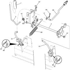McCulloch M165-107T - 96041035500 - 2013-06 - Mower Lift Lever Parts Diagram