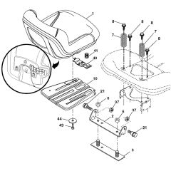 McCulloch M165-107T - 96041035500 - 2013-06 - Seat Parts Diagram